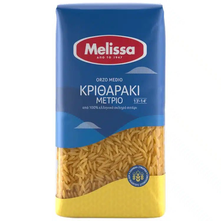 Kritharaki Fein (500g) Melissa von Melissa bei Araxxon  - Hochwertiges griechisches Produkt.   Kritharaki Fein (500g) Melissa από Melissa στο Araxxon  - Αυθεντικό ελληνικό προϊόν.